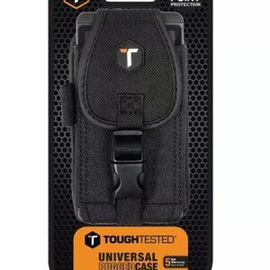 Tough Tested Universal Rugged Pouch with Belt Clip, Black